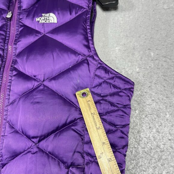 Vintage The North Face Puffer Vest Girls XL Womens Small Goose Down Nuptse 550 - Picture 12 of 12